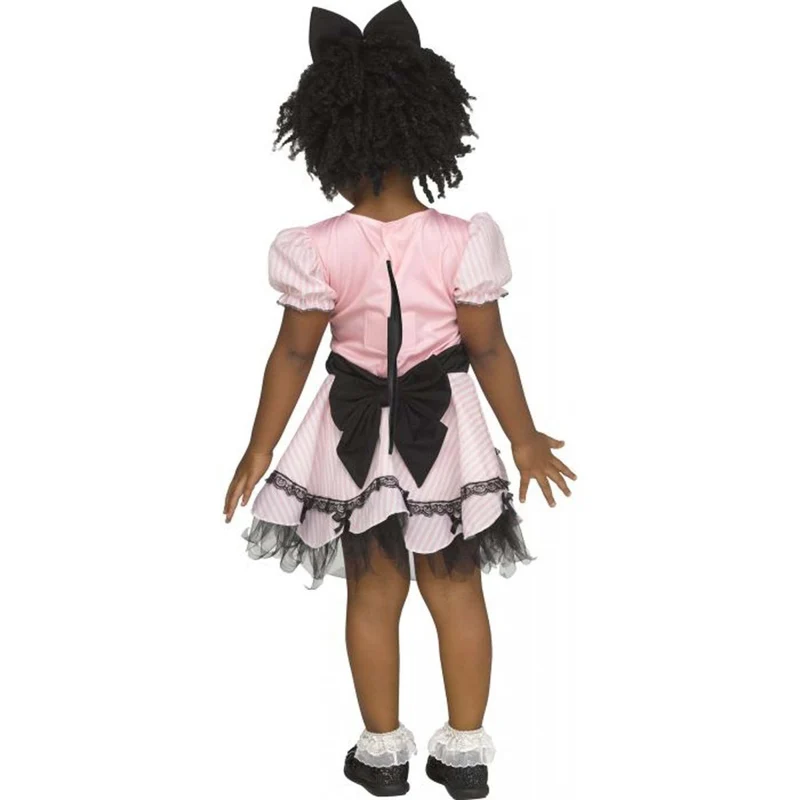 Wind-Up Doll Costume for Toddlers, Pink and Black Dress