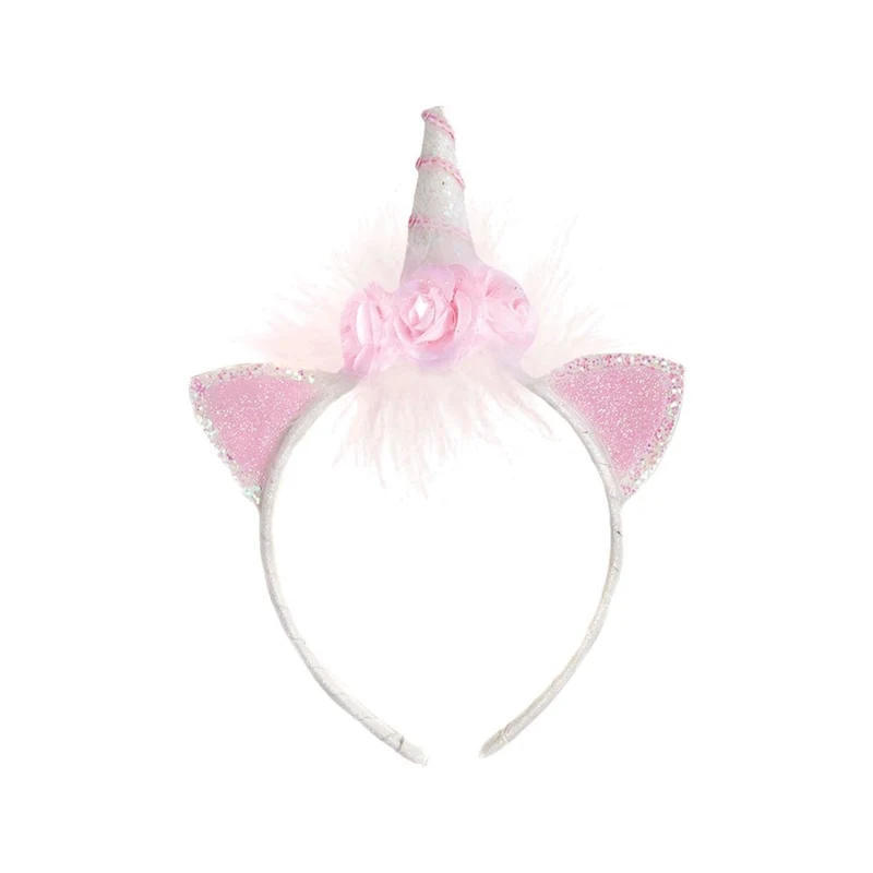 Unicorn Flower Headband, 1 Count