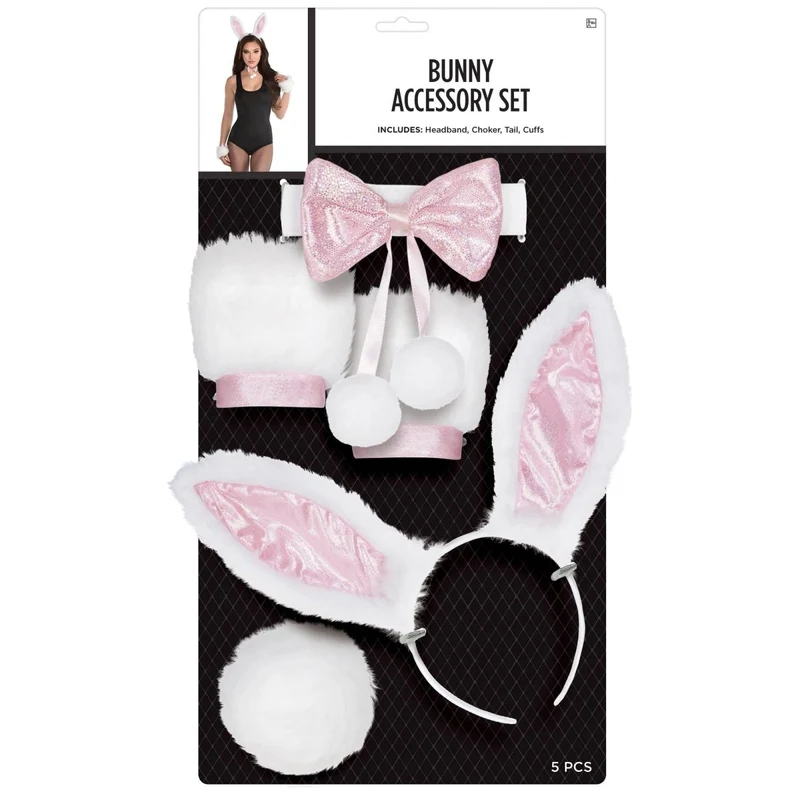 White and Pink Bunny Set for Adults