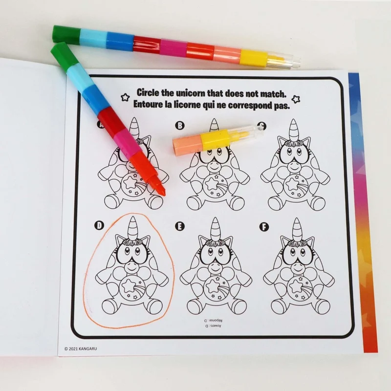 Scenticorns Unicorn Stamping and Colouring Book, 1 Count