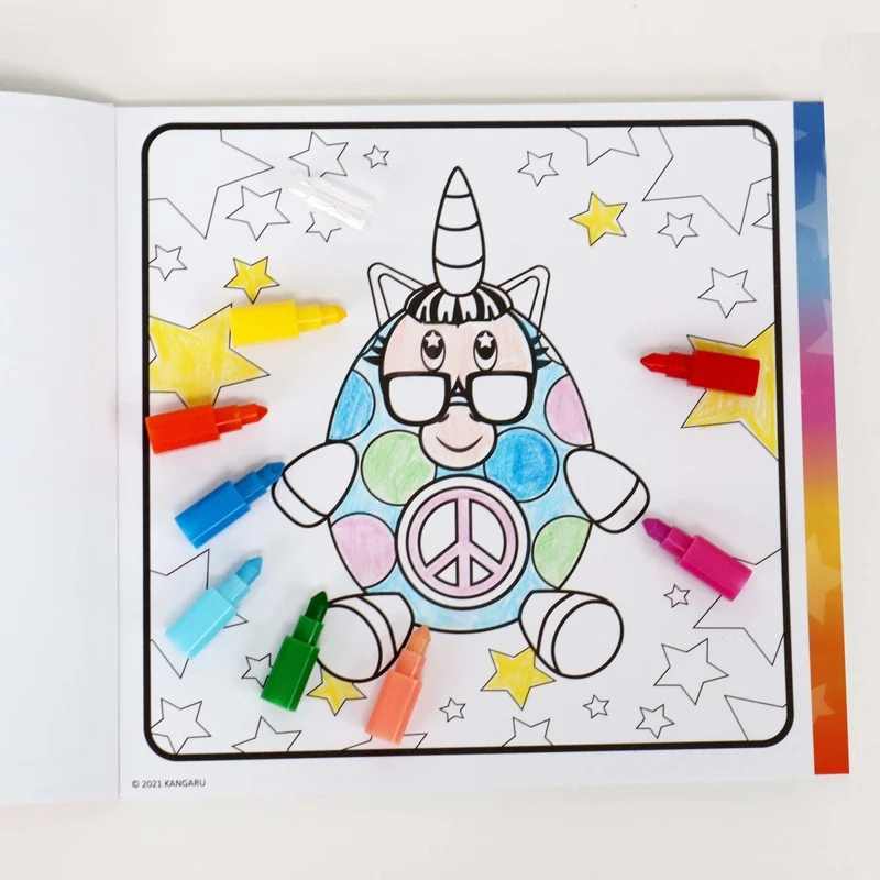 Scenticorns Unicorn Stamping and Colouring Book, 1 Count