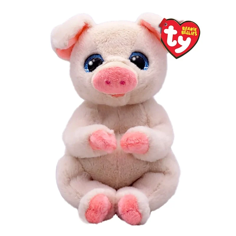 TY Beanie Bellies Pig Plush, Penelope, 8 Inches, 1 Count