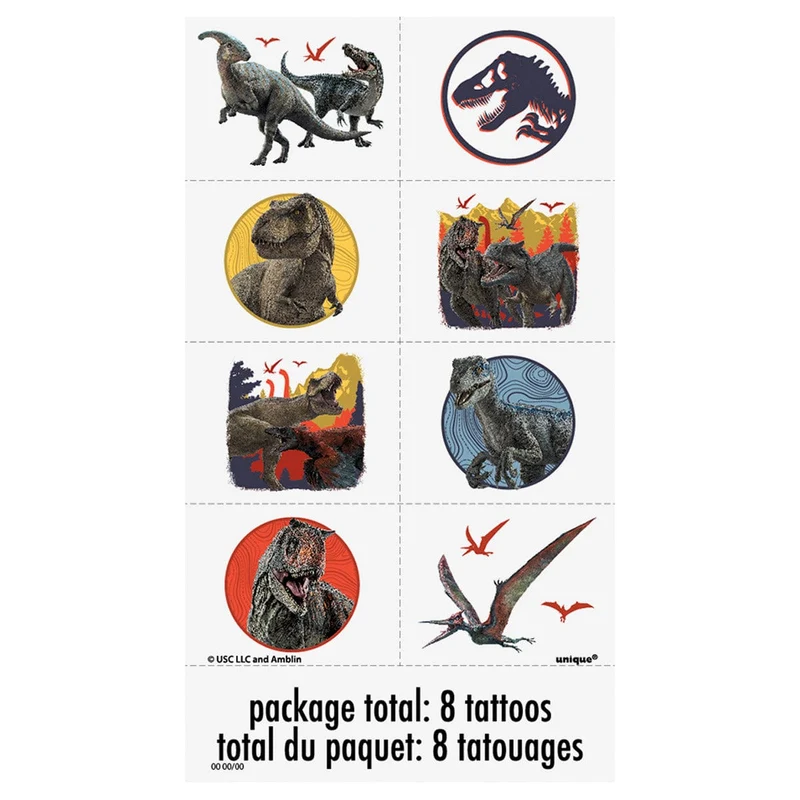 Jurassic World Mega Party Favour Pack for 8 kids, 48 Count