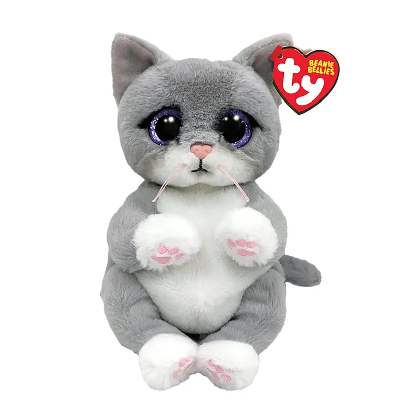 TY Beanie Bellies Cat Plush, Morgan, 8 Inches, 1 Count