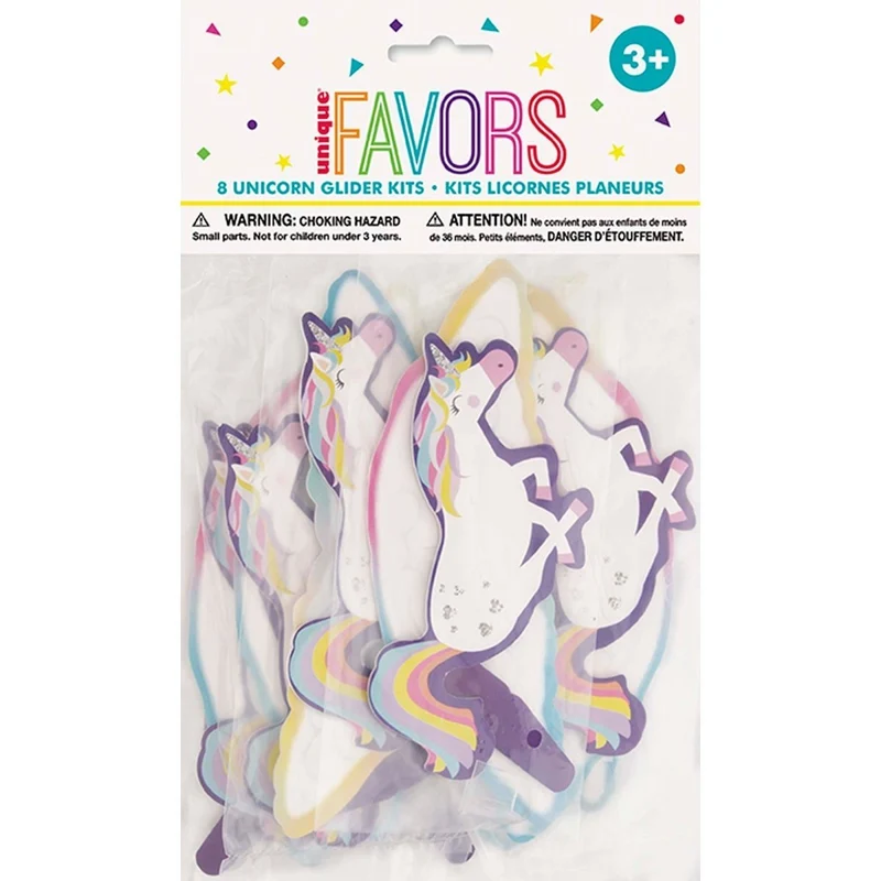 Unicorn Galaxy Birthday Glider Kits, 8 Count