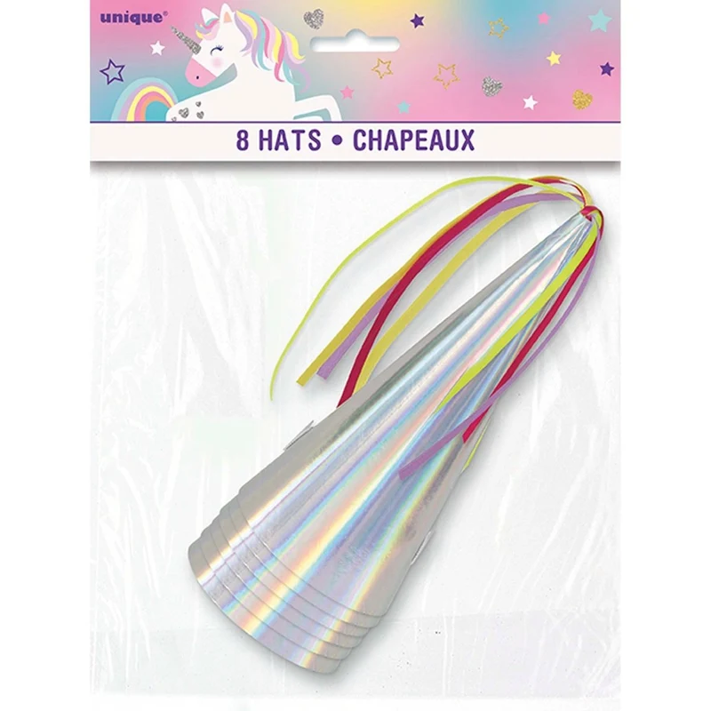 Unicorn Galaxy Birthday Party Hats, 8 Count