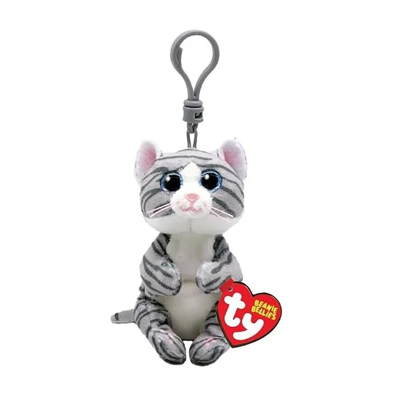 TY Beanie Bellies Cat Plush with Clip, Mitzi, 5 Inches, 1 Count