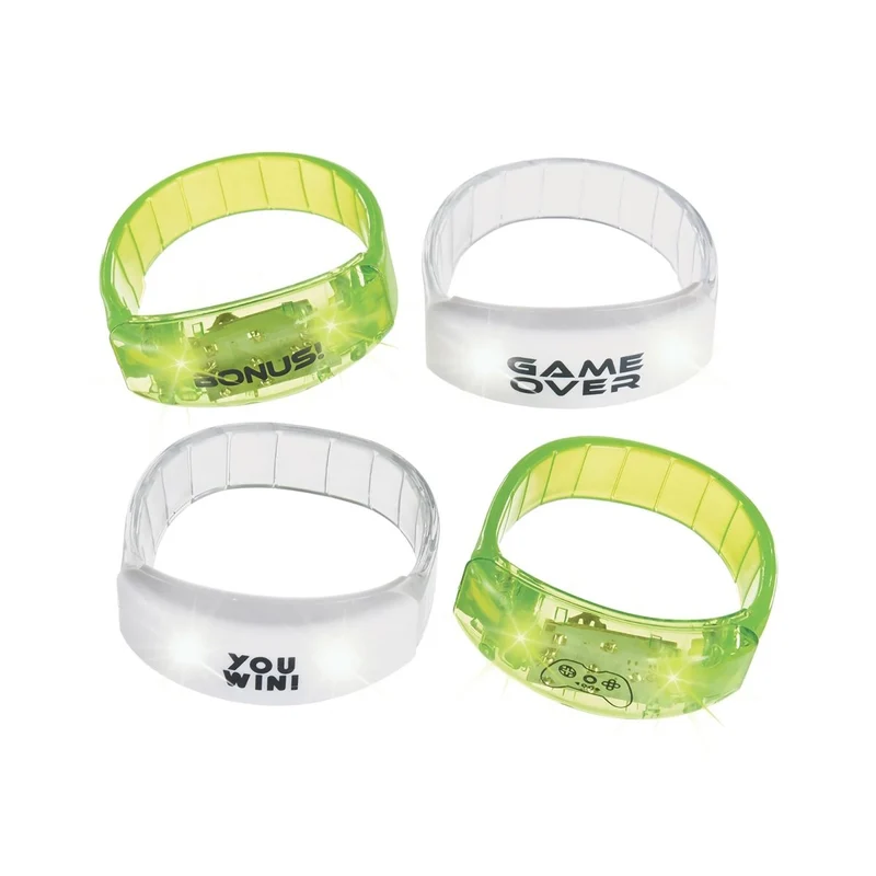 Level Up Light Up Bracelets, 4 Count