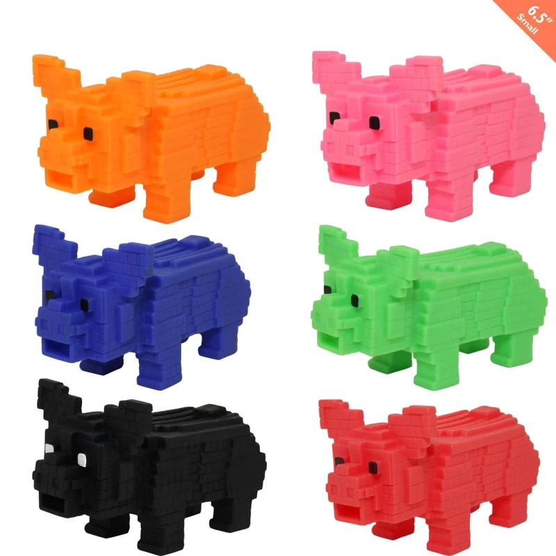 Squeeze Me Square Piggie, 6,5 Inches, Assortment, 1 Count