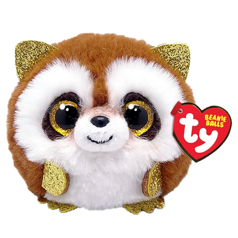 TY Beanie Balls Plush, Pickpocket the Raccoon, 4 Inches, 1 Count