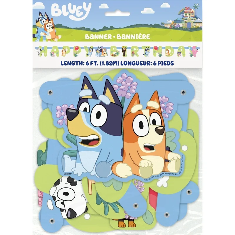 Bluey Happy Birthday Jointed Banner, 72 Inches
