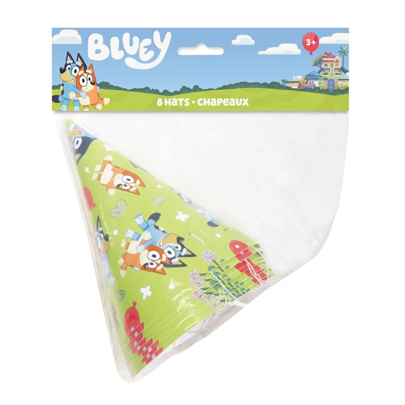 Bluey Paper Hats, 8 Count