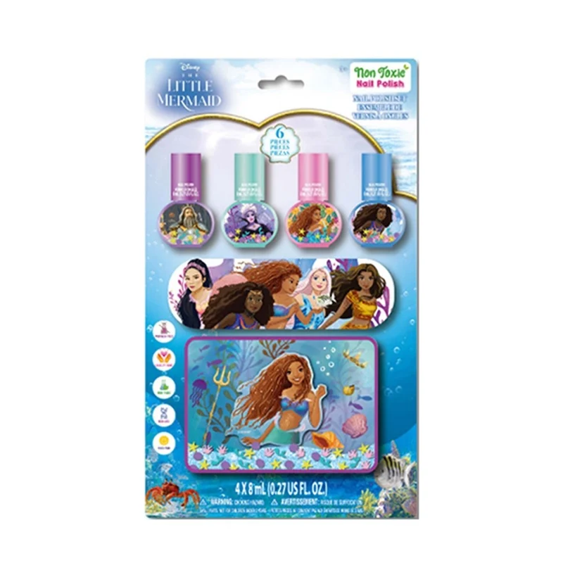 Disney The Little Mermaid Nail Polishes with Box, 1 Count