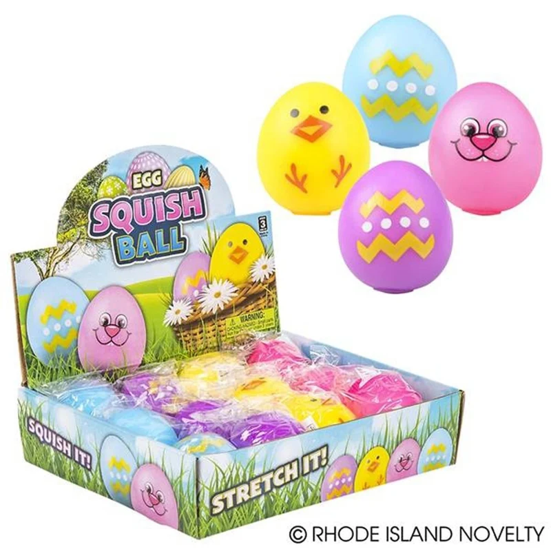 Squeeze and Stretch Gummi Easter Egg, 2 Inches, Assortment, 1 Count