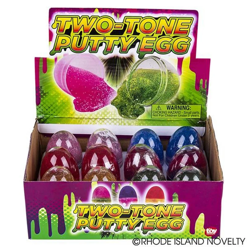 Easter Two-Tone Putty Egg, 2 1/4 Inches, Assortment, 1 Count