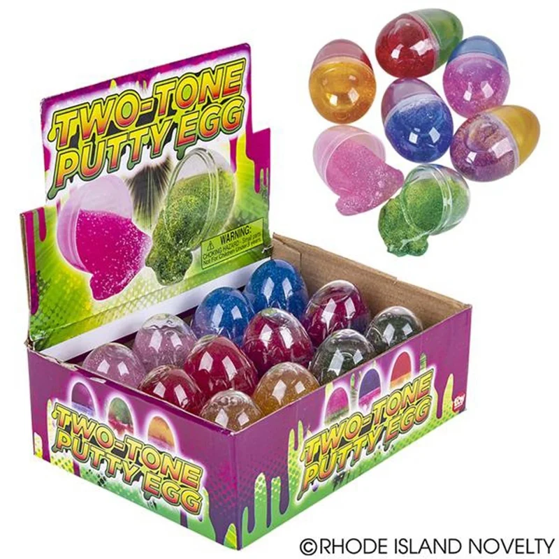 Easter Two-Tone Putty Egg, 2 1/4 Inches, Assortment, 1 Count