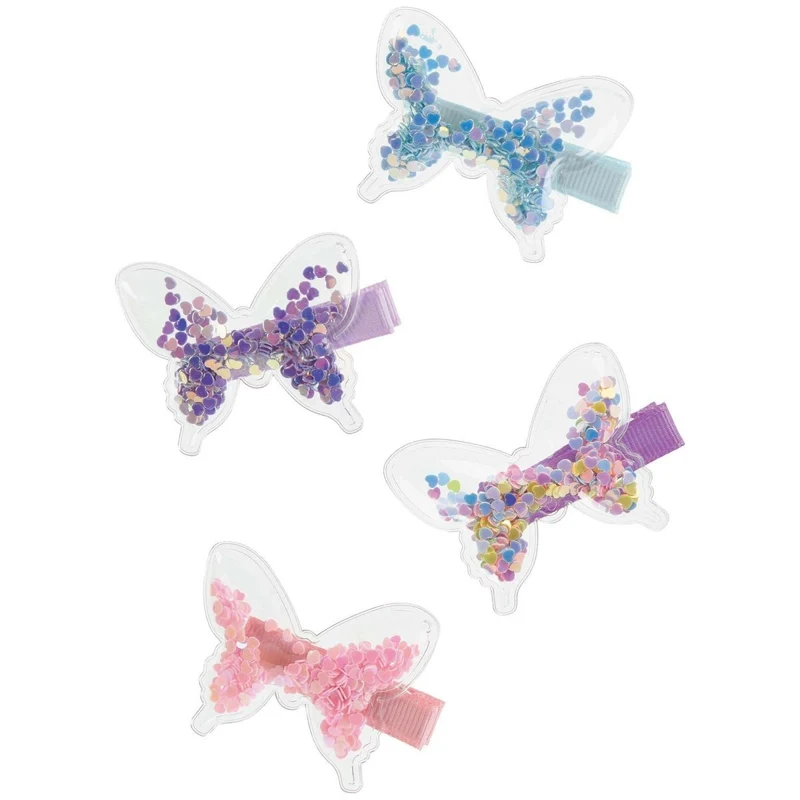 Flutter Party Hair Clips, 4 Count