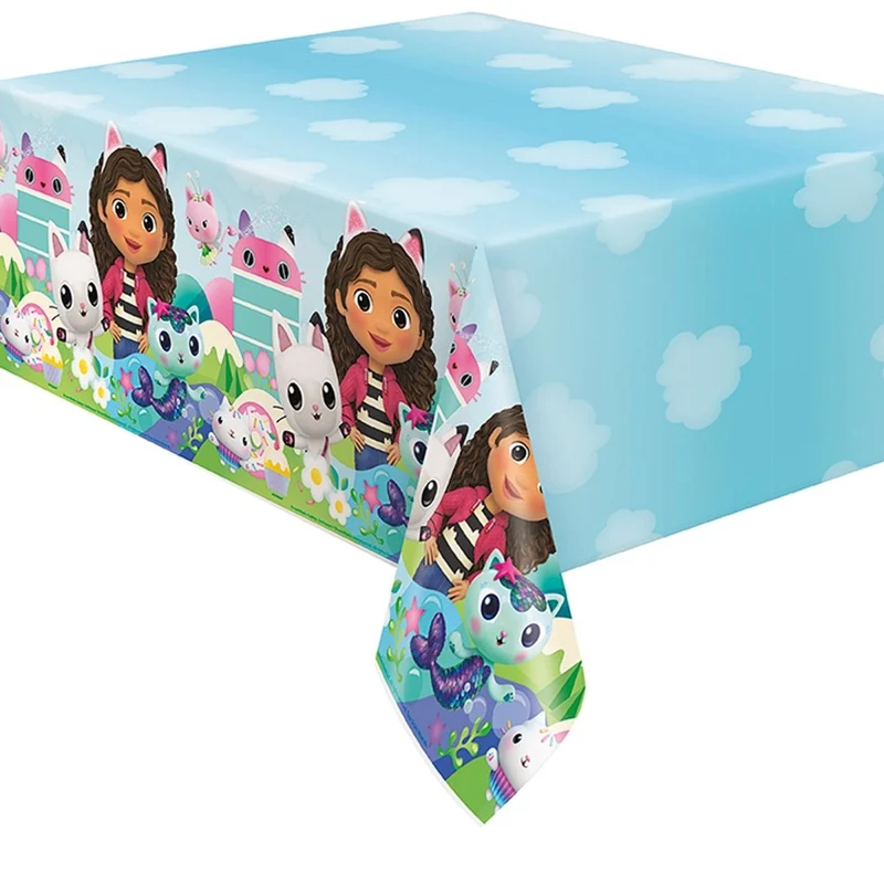 Gabby's Dollhouse Plastic Tablecover, 54 x 84 Inches