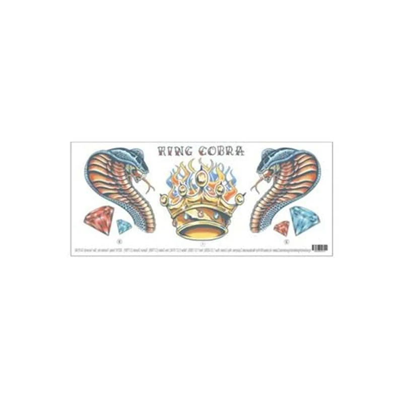 Cobra Neck Temporary Tattoos