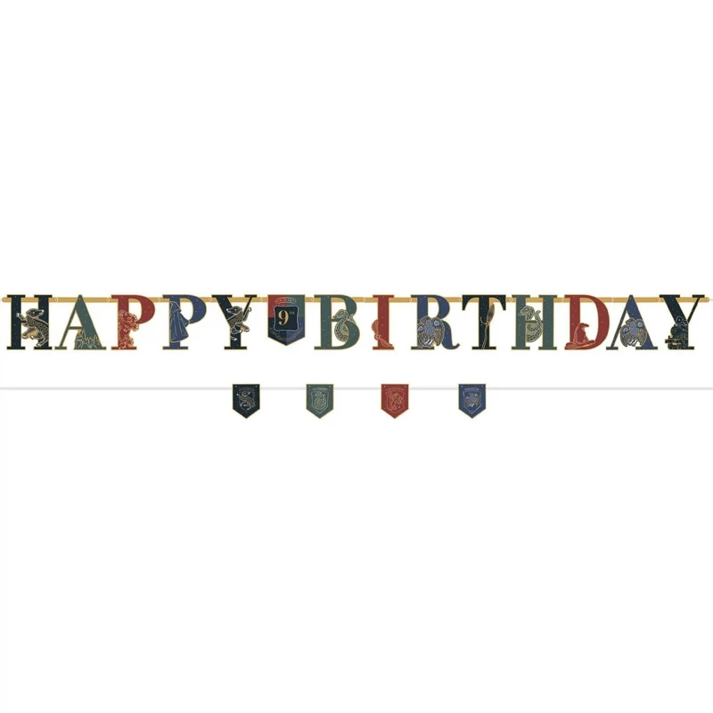 Harry Potter Jumbo Add-an-Age Happy Birthday Letter Paper Banner, 2 Count