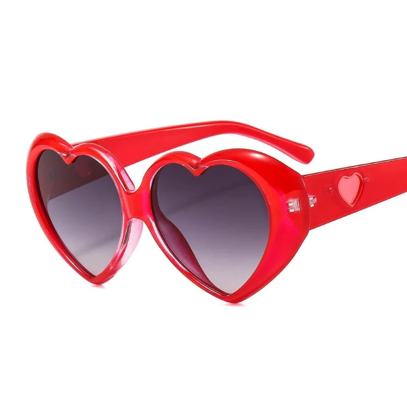 Red Heart Shaped Sunglasses for Adults