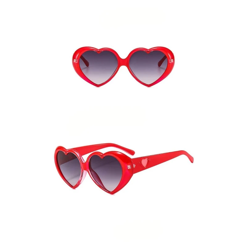 Red Heart Shaped Sunglasses for Adults