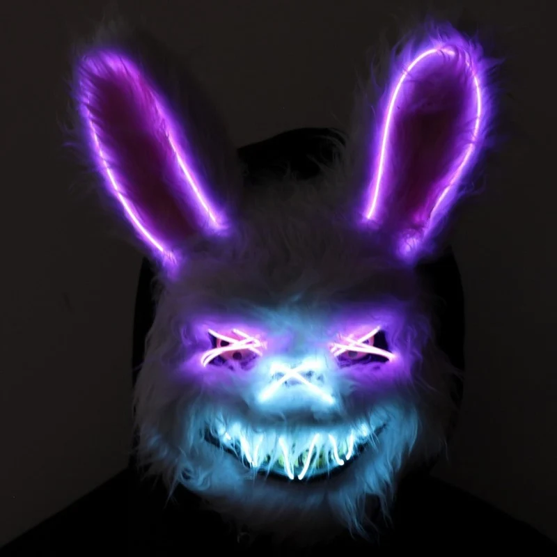 LED Bunny Mask for adults, Assortment, 1 Count