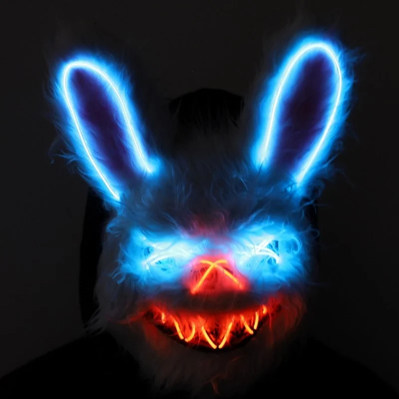LED Bunny Mask for adults, Assortment, 1 Count