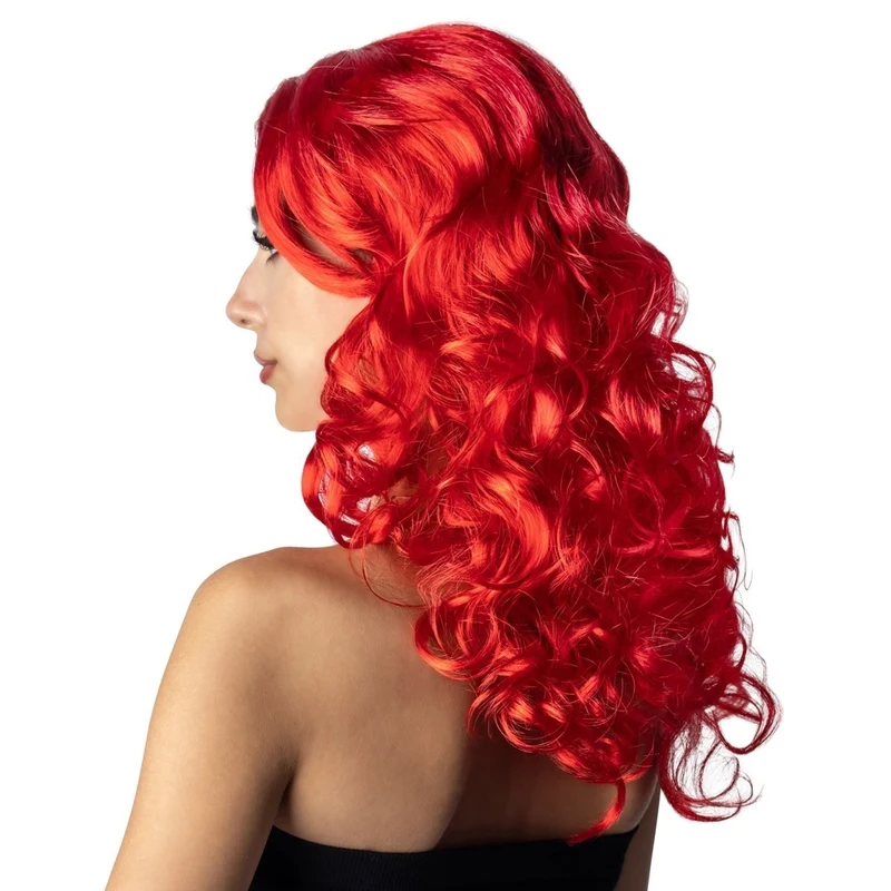 Wavy Red Wig for Adults