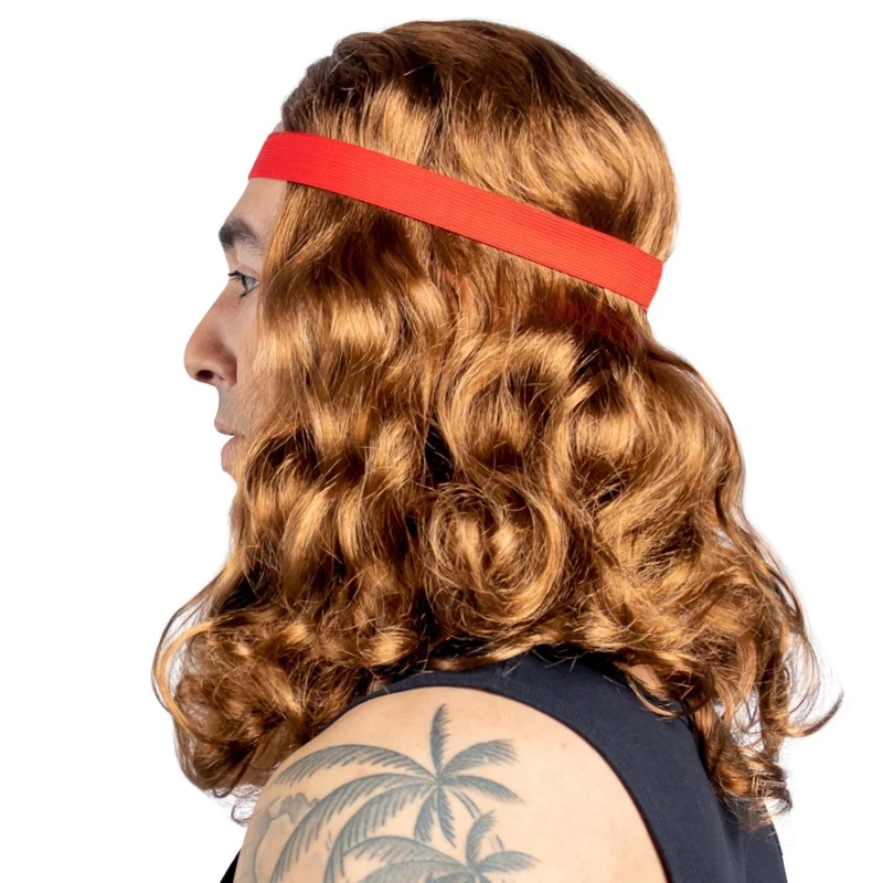 Cool Dude with Headband Wig for Adults