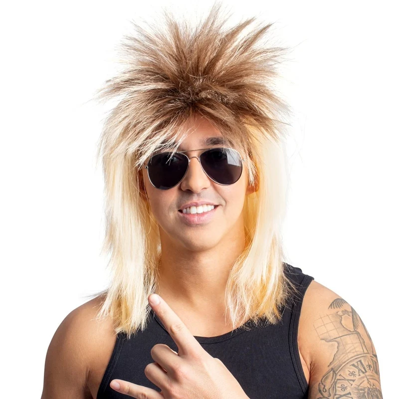 Blond Rocker Wig for Adults