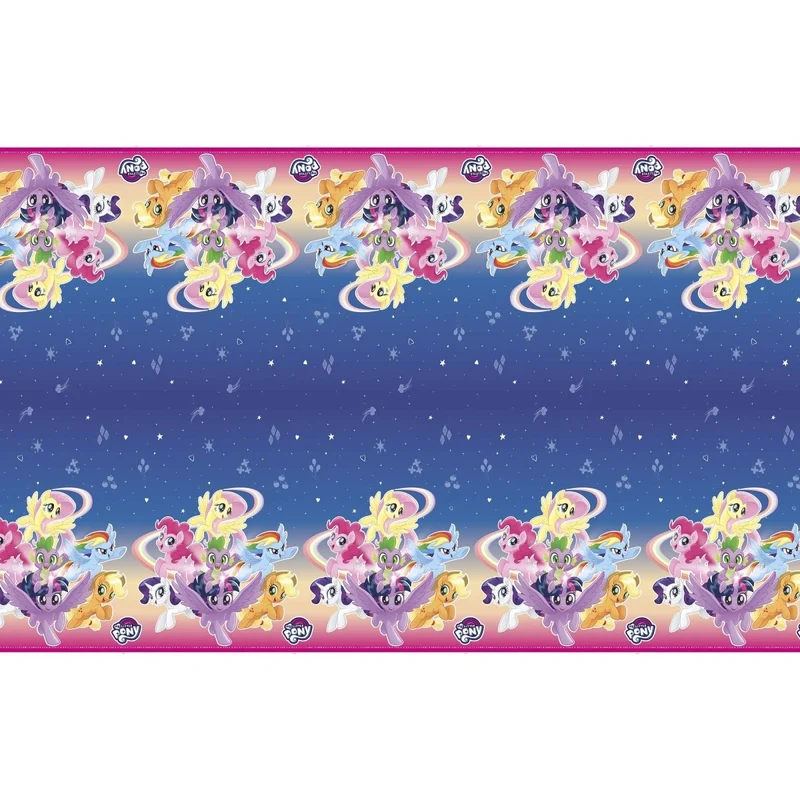 My Little Pony Birthday Rectangular Plastic Table Cover, 54 x 84 Inches, 1 Count
