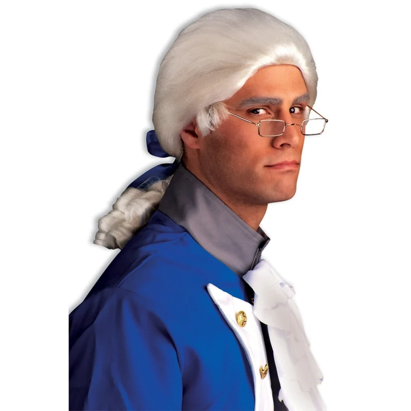 White Historical Wig for Adults