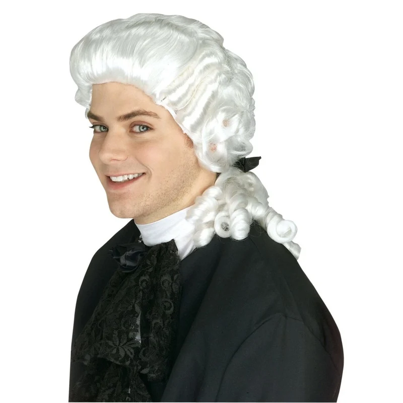 White Colonial Wig for Adults, Bridgerton