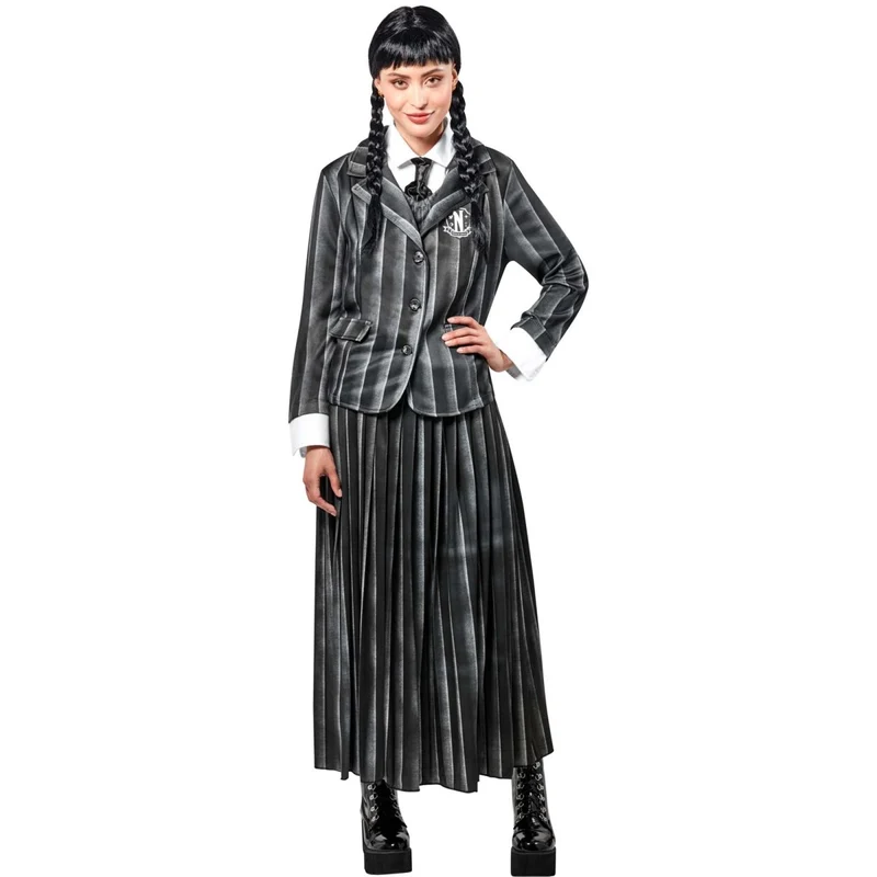 Wednesday School Uniform Costume for Adults