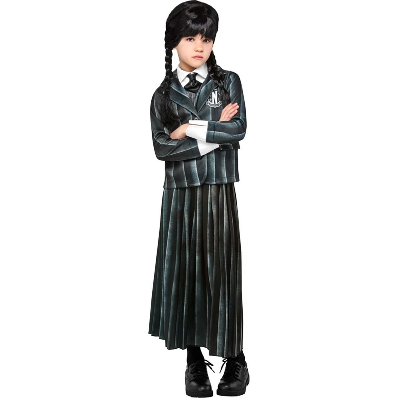Wednesday School Uniform Costume for Kids