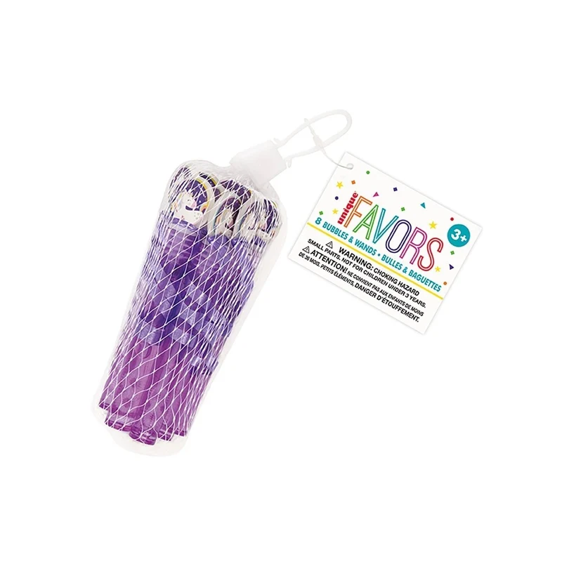 Unicorn Galaxy Birthday Bubble Wands, 8 Count