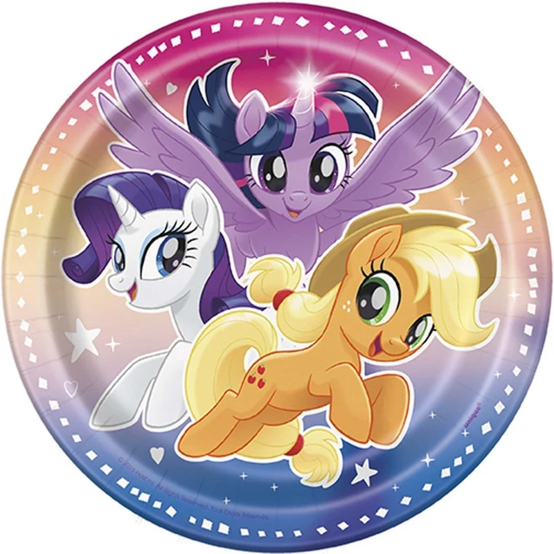 My Little Pony Birthday Small Round Dessert Paper Plates, 7 Inches, 8 Count