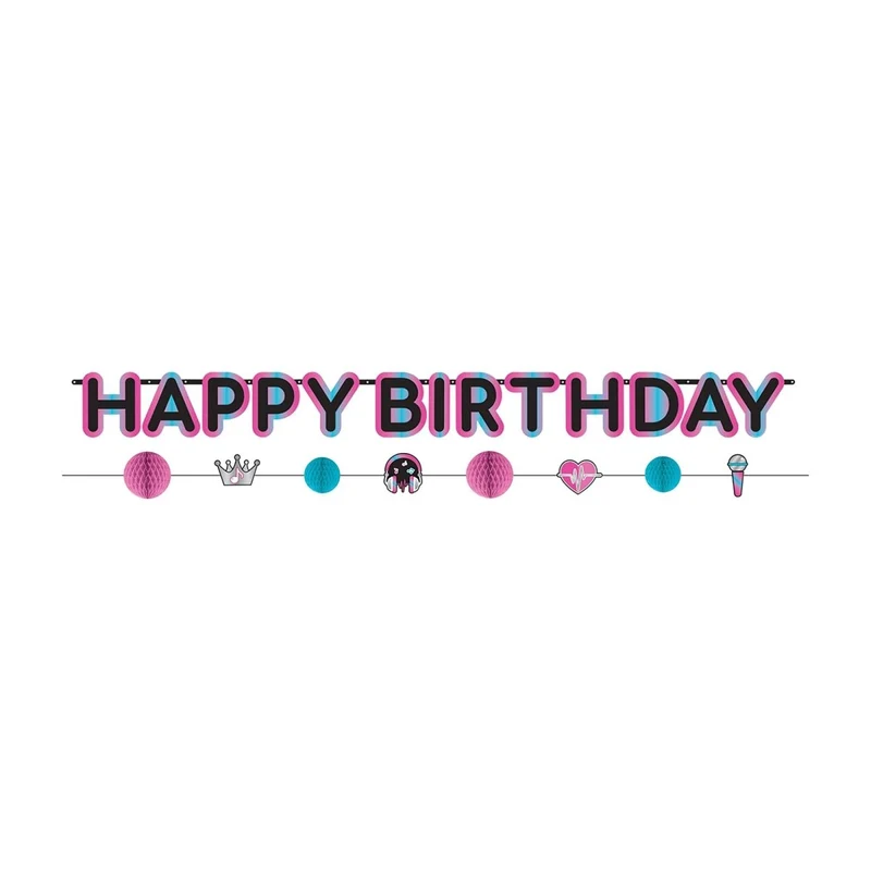 Internet Famous Happy Birthday Paper Double Banner, 144 Inches, 2 Count