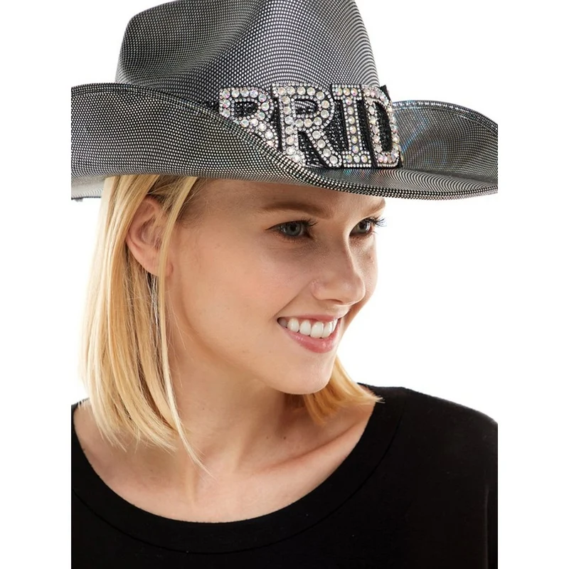 Bride Grey Cowboy Hat, 1 Count