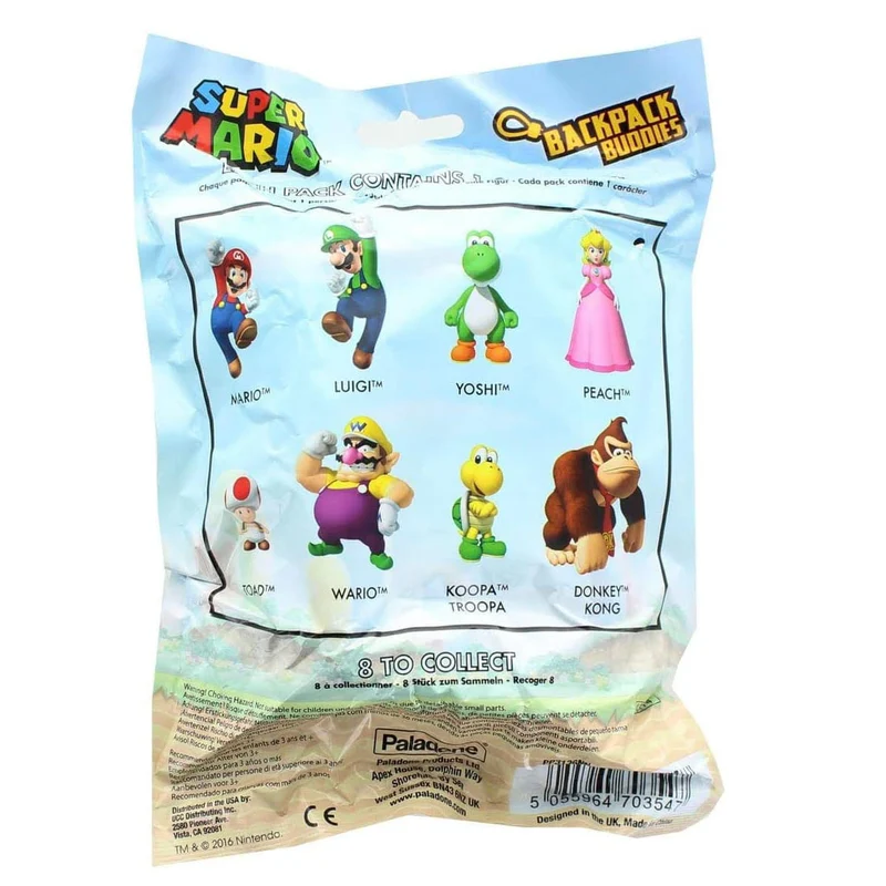 Super Mario Bros. Figure with Clip, Assortment, 1 Count