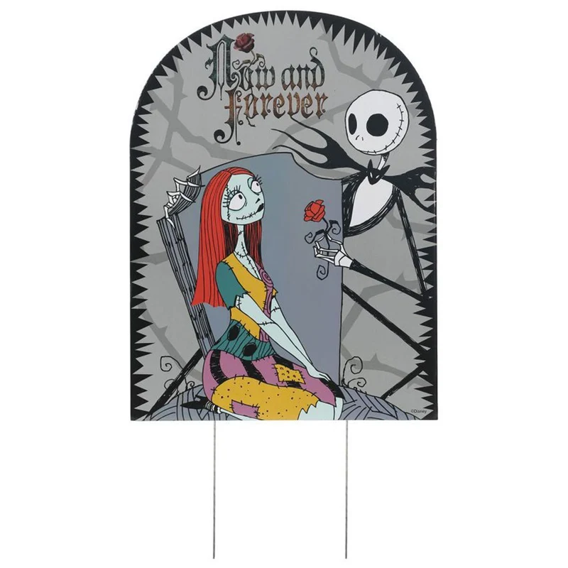 Nightmare Before Christmas Jack and Sally Yard Sign