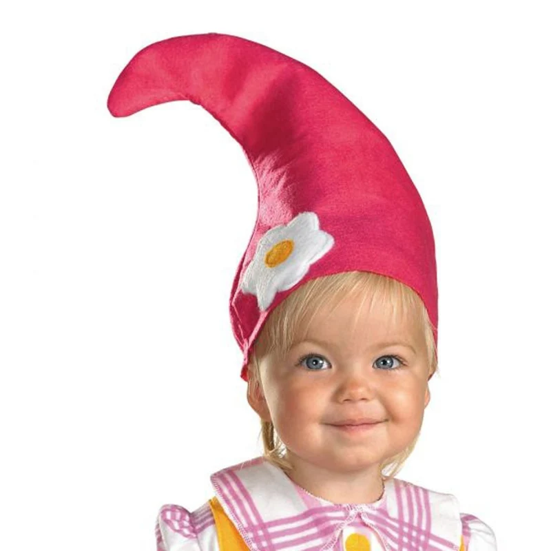 Flower Garden Gnome Costume for Kids, Green and Pink Dress
