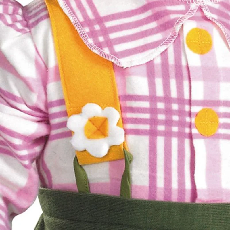 Flower Garden Gnome Costume for Kids, Green and Pink Dress