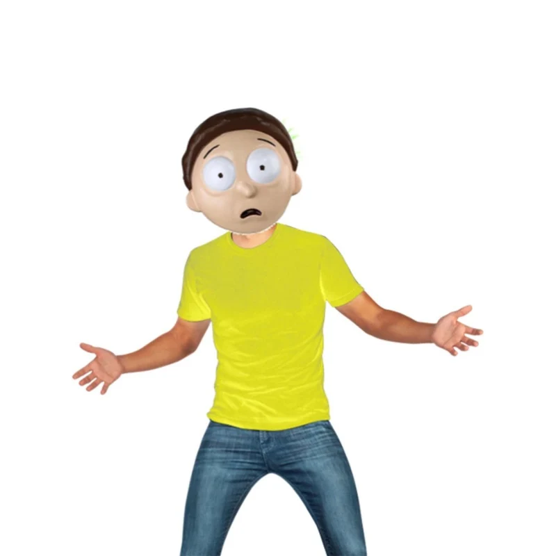 Morty Costume for Adults, Rick and Morty, Yellow Shirt