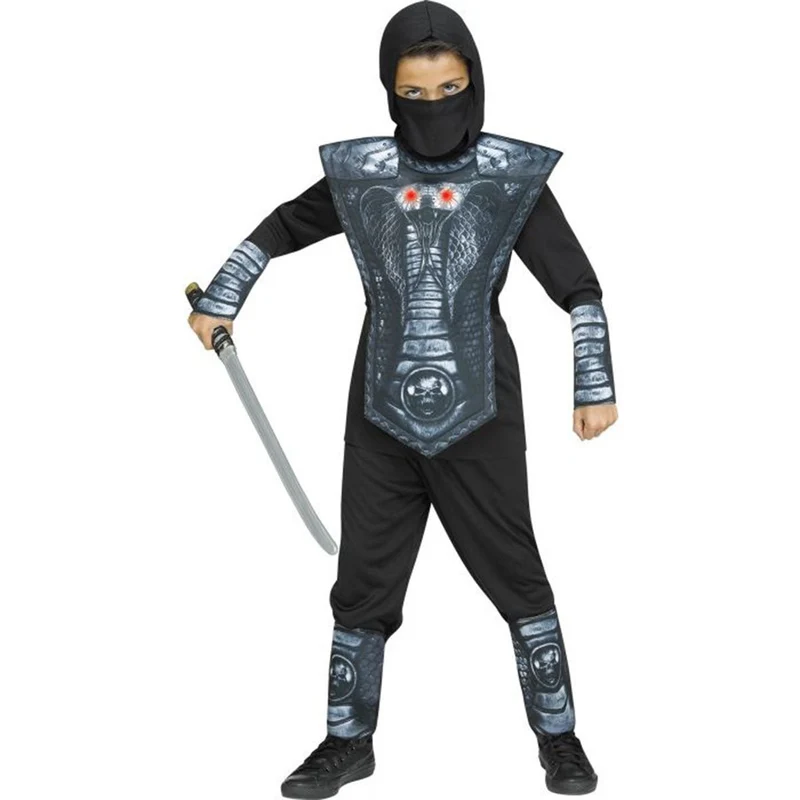 Silver Cobra Ninja Costume for Kids