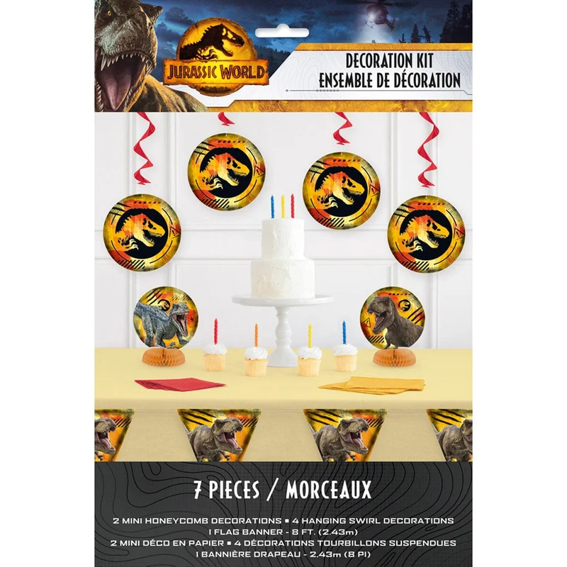 Jurassic World Birthday Party Decoration Kit with Dinosaurs