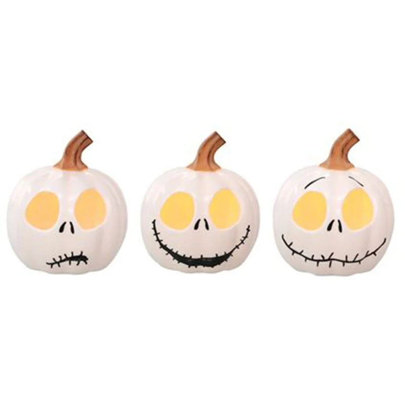 Nightmare Before Christmas Jack Skellington Mini Pumpkins with Light, Assortment, 1 Count