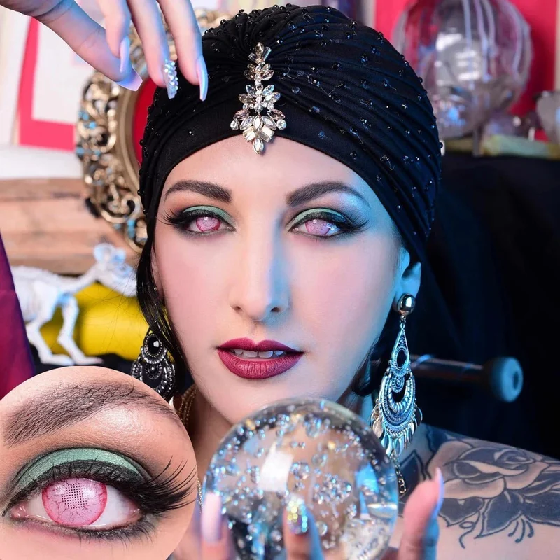 PRIMAL® Embryo - Cosplay Pink Coloured Contact Lenses, 3 Month Usage