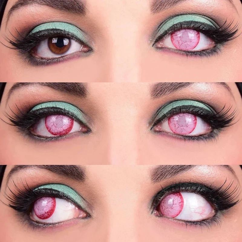 PRIMAL® Embryo - Cosplay Pink Coloured Contact Lenses, 3 Month Usage